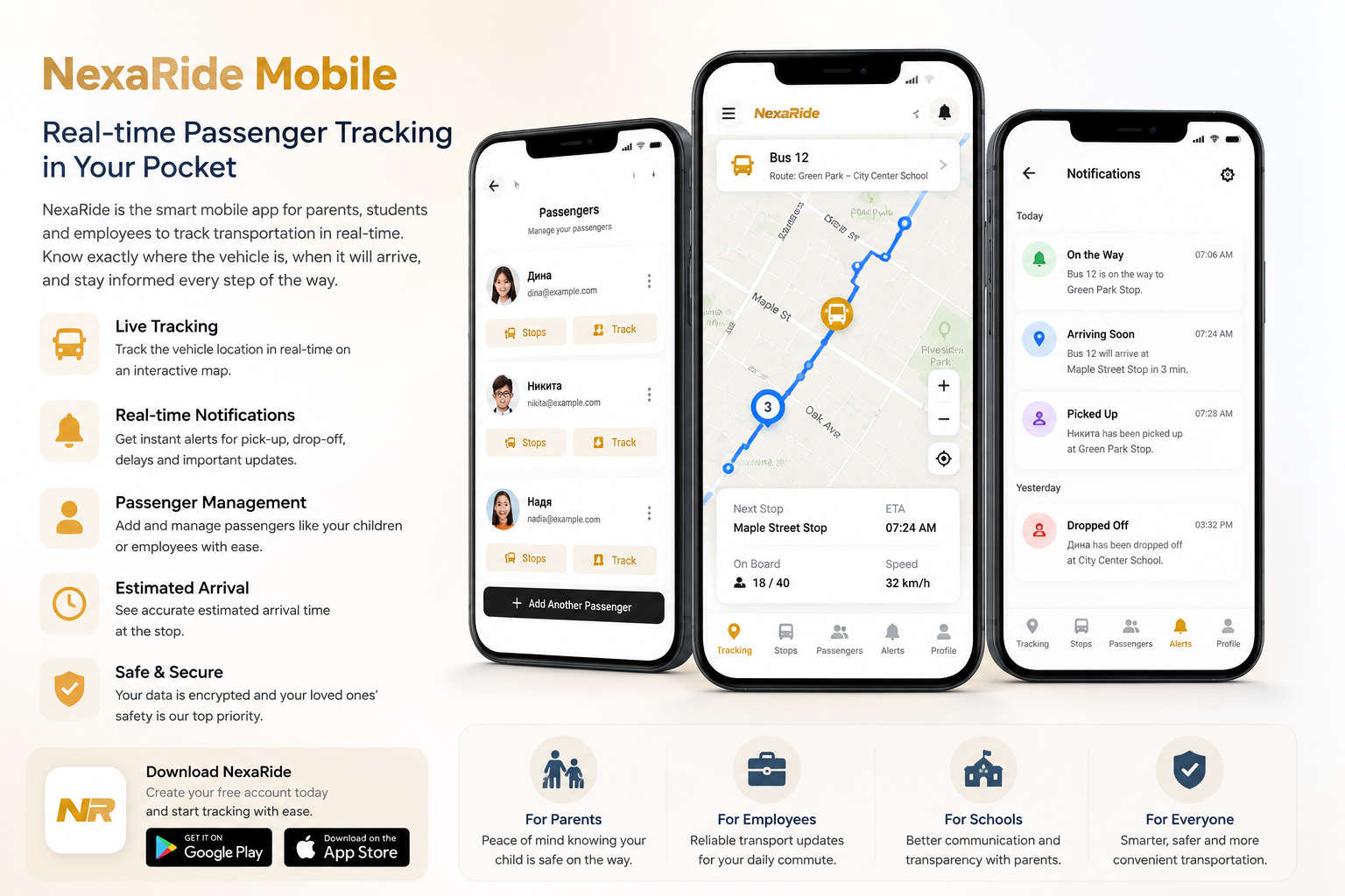 NexaRide Passenger App